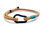 Pulsera Aloha con mosquetón, para escalada en mont...: ⛰️Pulsera con mosquetón de acero sin apertura con baño negro y cuerda naranja, ajustable. Dedicado a los amantes de la montaña y la escalada. ⛰️ Tamaño: 18+5cm ajustable. Grosor de la cuerda: 3 mm. ⛰️ Adecuado tanto para hombres como para mujeres, un...