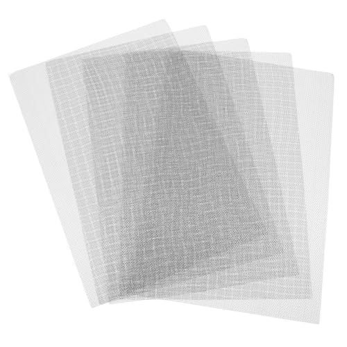 VILLFUL 5pcs Stainless Steel Woven Wire Mesh Sheets for DIY Projects Metal Screen for Ventilation Window Filters and Crafting Metal Mesh for Custom