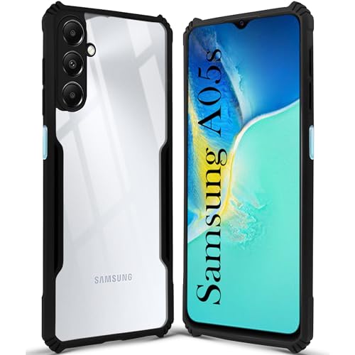 Image of Jkobi Back Cover Case for Samsung Galaxy A05s (Shockproof with Polycarbonate Clear Panel | Professional Black)