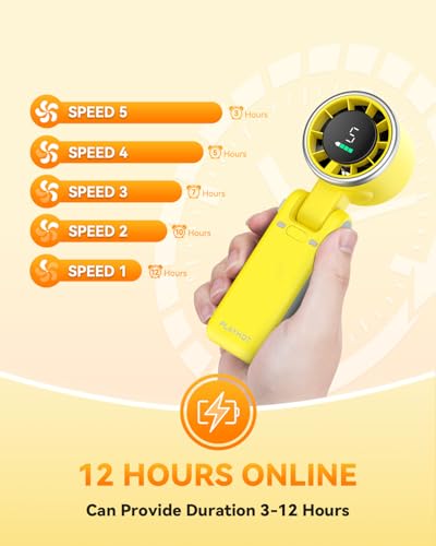 Image of PlayHot Portable Handheld Turbo Fan, Travel Essentials, Gifts for Women /Men