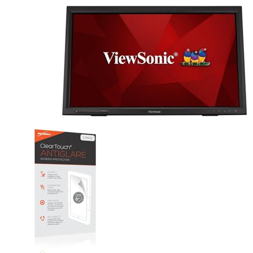 BoxWave Screen Protector Compatible with Viewsonic Monitor TD2423D (24 in) - ClearTouch Anti-Glare (2-Pack), Anti-Fingerprint Matte Film Skin