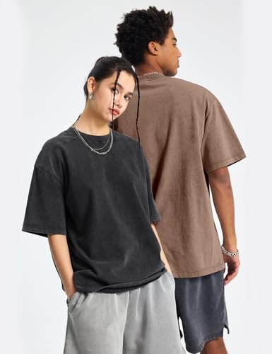 Arssm Oversized Tshirts for Men Acid Wash Loose Fit Vintage Cotton Heavyweight T Shirts Baggy Tees4
