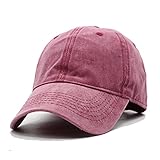 TMEOG Gorras de béisbol Unisexo, Gorra Visera Hombre/Mujer Motocicleta Gorra Molienda Borde Haga Viejo Sombrero (E_Rojo)