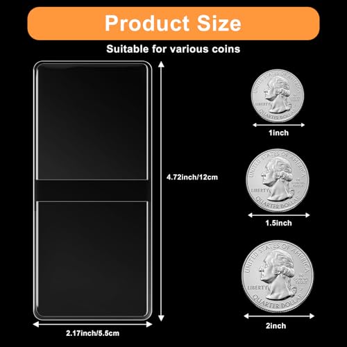 200 Pack de Fundas Plásticas para Monedas Transparentes miniatura 2