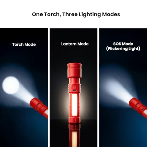 Image of wipro Zoom Pro Multi-Functional LED Pocket Torch | 3 Torch Mode, 1 Lantern Mode | 1200mAh Battery with Upto 6 Hours Back up | Pack of 4