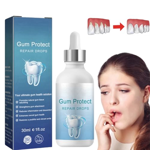 Gum Regrowth Drops,Gum Repair for Receding Gums,Natural Gum Restore Liquid Drops Mouthwash,Receding Gum Treatment,Gum Regrowth for Receding Gum,Gum Repair Treatment for Gum Health,Gum Disease Gel