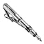 Silver Pen with Black Accents