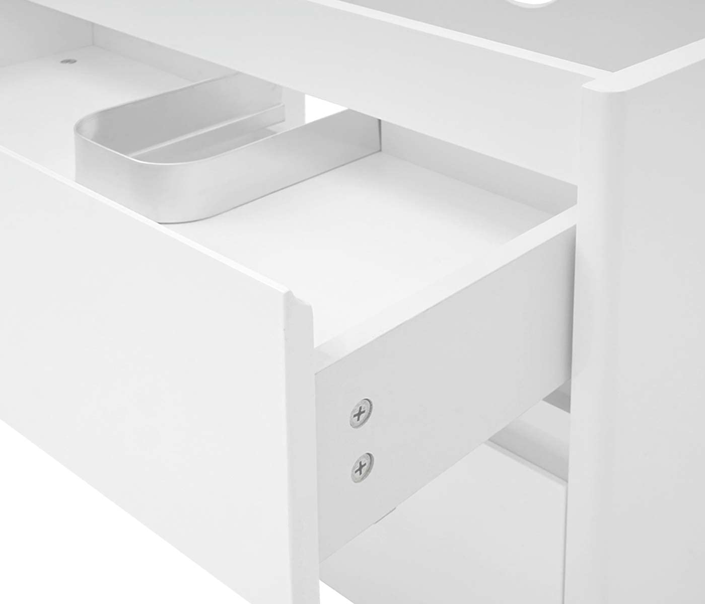 Mendler Waschbeckenunterschrank HWC-B19, Hochglanz 50x80cm - weiß