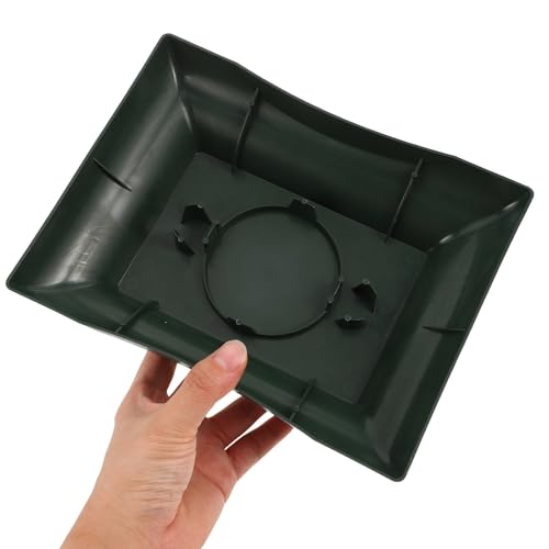 Support mural pot fleurs rectangulaire plastique vert Operitacx stable lot de 12