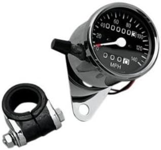 BKRider 2.4 Mini Mechanical 2:1 Ratio W/ Black Face Tripmeter Speedometers For Harley-Davidson (ZZ DS-243813)