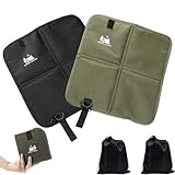 MHwan Sitzkissen Outdoor, 2 Stück Leicht und Kompakt, wasserdichte und Wetterfeste Silberbeschichtung, Warmes, Weiches, Faltbar Sitzunterlage Thermo, Geeignet für Camping, 37x35cm