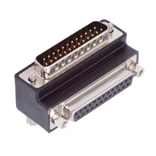 Adaptador conector DB25 macho a hembra angular 90° miniatura 1