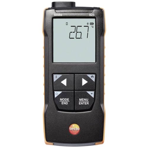 testo - 925 - 0563 0925 - Temperaturmessgerät für TE Typ K mit App-Anbindung für die Temperaturüberwachung in Heizungs-, Lüftungs- und...