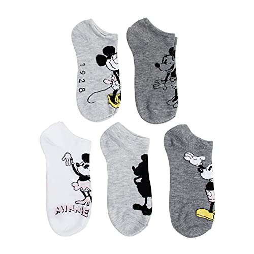 Image of Disney Women's Mickey Mouse 5 Pack No Show Socks