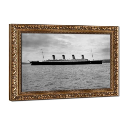 Poster RMS Titanic décoration murale salon et bureau avec cadre suspendu
