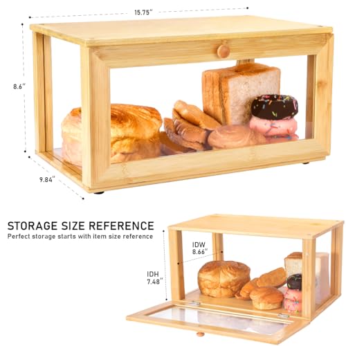 Panera para encimera ETMI de acrílico transparente para guardar pan fresca 6