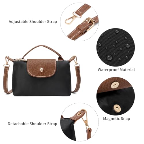 Image of RNIEGA Mini Crossbody Bag for Women Nylon Handbag Purses Phone Bags