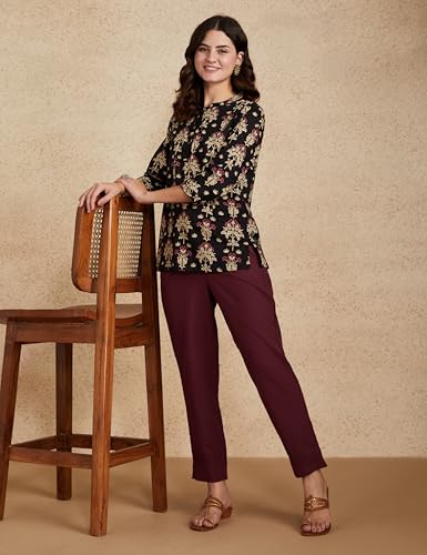 Image of Amazon Brand - Myx Women Cotton Rich Slim Pants (Available in Plus Sizes)