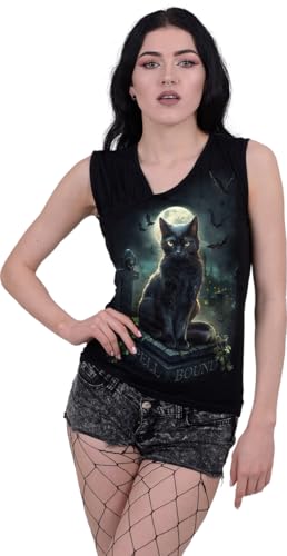 Spiral - Spell Bound - Gathered Shoulder Slant Vest Black2