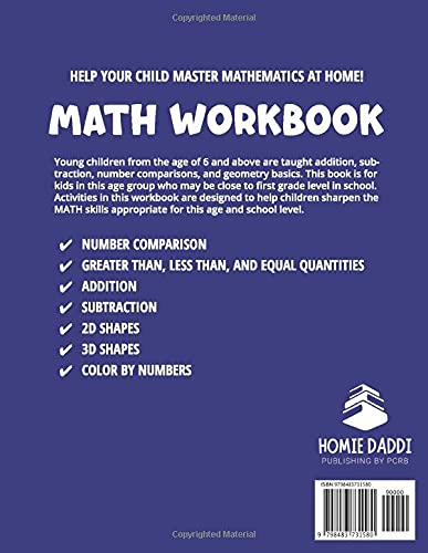 First grade MATH Workbook: Practice addition, subtraction, comparing quantities with a Space-themed 1st grade math book - Image 2