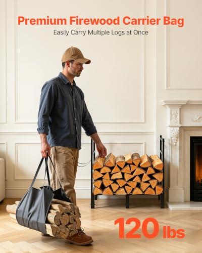 Image of VEVOR Firewood Rack 32.68 Inch Heavy Duty Indoor Fire Wood Storage Holder