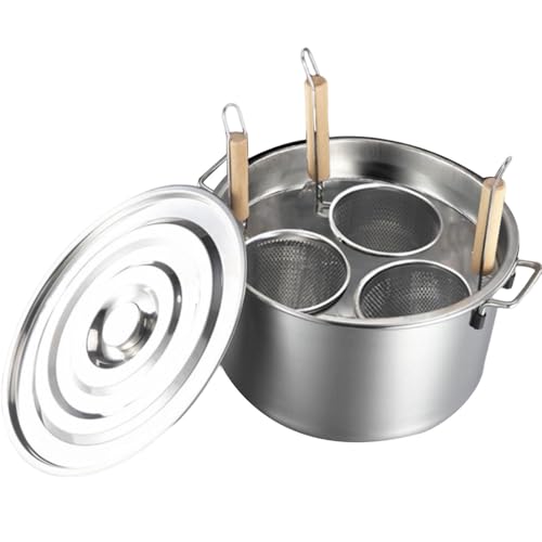 Cuiseur à pâtes en acier inoxydable avec 3 paniers perforés pour cuisine