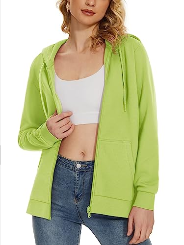 Tacvasen Casual Fleece Lined Hoodie For Women Comfy Solid Winter Warm Hiking Long Sleeve Sweatshirt O-Green, Xl #TOP2