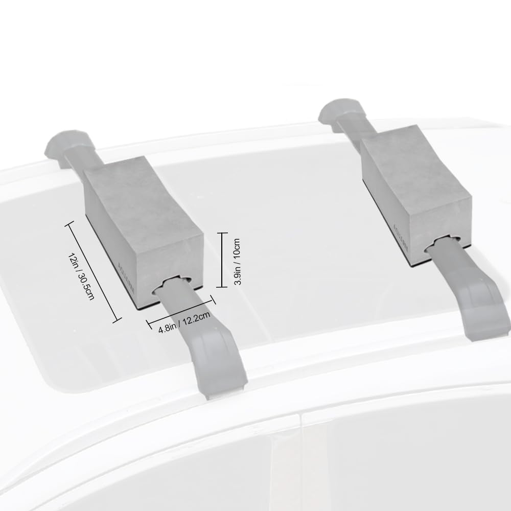 Universelles Kajakträger-Set, Kajak-Schaumstoffblöcke für Dach, weicher Standard-Ersatz, Auto-Dachgepäckträger, Pads mit Spanngurten, 30,5 cm