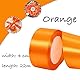 POPOYU Baumwoll Band Orange 4cm,Satinband 4cm Breit,Dekoration Präsent Geschenkband,Geschenkband Breit Orange Kleid Hochzeit,Taufe und Geburtstag Geschenke,Satin Dekoband,Deko Band Geschenk