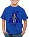 style3 Breath Link Blue T-Shirt für Kinder Hyrule Gamer, Farbe:Blau, Größe:116