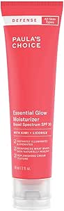 Paula’s Choice DEFENSE Glow Crème de Jour SPF 30 - Crème Solaire Hydratante Visage - Illumine la Peau &amp; Élimine les Taches Brunes - Huile D'Argan &amp; Vitamin C - Tous Types de Peaux - 60