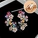 Ear Cuffs for Women Non Piercing Rhinestone Flower Ear Cuff Clip On Gold Earrings Trendy Stuff for Women Fashion Jewelry Gift