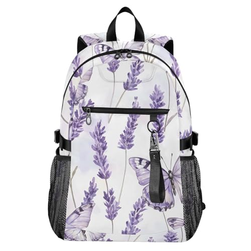Sac à dos pc 14 pouces lavande Mnsruu papillon