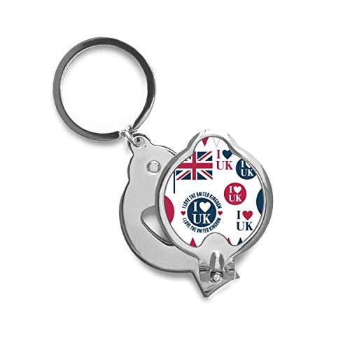 Ongle cutter trimmer Union Jack en forme de coeur pour soin des mains et des pieds