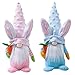 2 Pezzi di Gnomi Pasqua Set Bambola Peluche Senza Volto Fatti a Mano Gnomo di Pasqua Bambola di Peluche Statuetta di Pasqua Gonk Nano Elfo Domestico Feltro Decorazione Ornamenti San Valentino Regalo