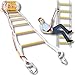 Life Saving Fire Evacuation Rope Ladder 4-Story Homes 32 Foot | Safety Rope Ladders with Mounting Clips & Protection Cord | Safety Ladder for Fire Escape | Survival Tool in Case of Emergency