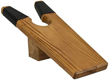 Ideal Products Wooden Boot Jack | No Bend Cowboy Boot Puller | Heavy Duty Shoe Remover | Works on Boots and All Shoes with Non Staining Rubber Lining Grips | One Size Fits All