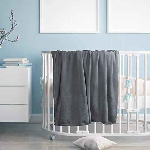 Yoofoss Baby Blanket Fleece Coral Fluffy Throw Blanket For Toddler, Infant Or Newborn Microfiber Plush Swaddle Blanket For Boys Girls Crib Stroller Nap 28"X40" Dark Grey #TOP2