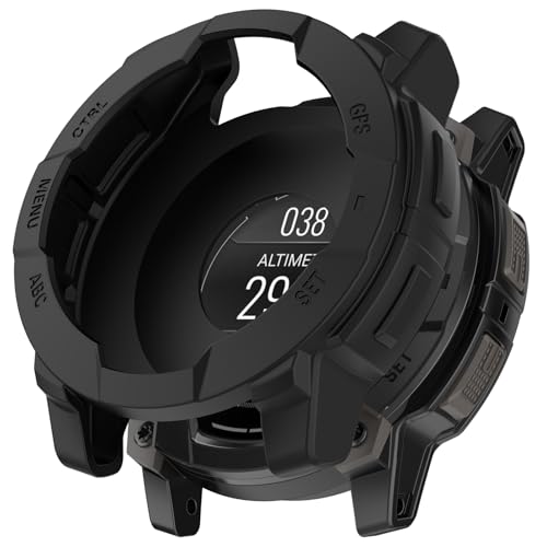 Coque silicone compatible avec Garmin Instinct E 45 mm noir LOKEKE