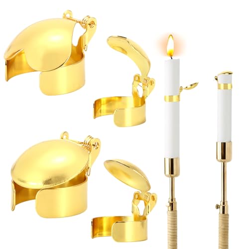 Akozon Spegni Candela Con Manico Lungo: Elegante Estintore In Acciaio Inox Per Candele, Colore Oro