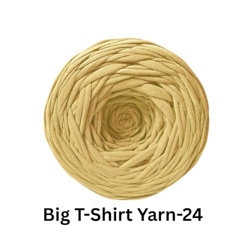 Image of VCR Tan Big T-Shirt Yarn, 100 Meters Length, Recycled & Fashionable Craft Yarn, Pack of 1, Suitable for Crochet, Knitting & DIY Bags, Baskets, Cushions & Home Decor Projects