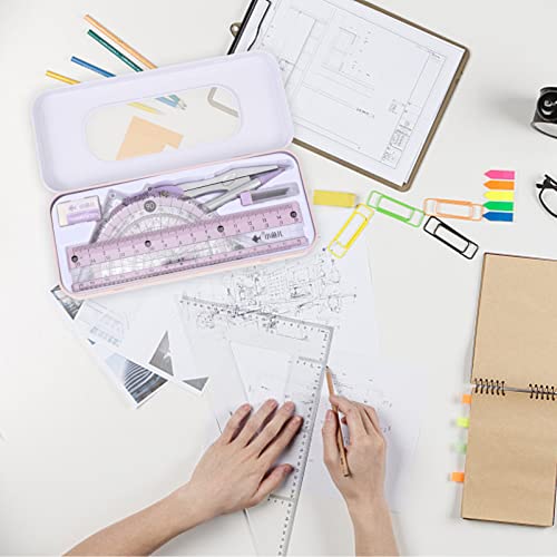 Toddmomy Conjunto de Régua de Plástico Geometria Desenho Régua Triangular Régua Reta Régua Triangula