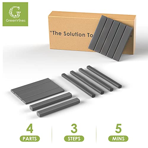 Greenvines Adirondack Outdoor Side Table, 14‘’ X 13’’ Hdpe Plastic All Weather End Tables With Storage Shelf For Poolside Indoor Outside Front Porch Living Room Patio Backyard Campfire, Grey #TOP7