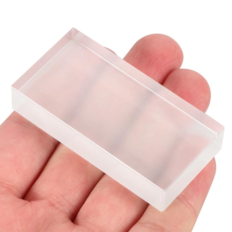 Image of Toyvian Rectangular Glass Blocks for Optical Refraction Physics Experiments 2-Pack Science Education Tools for Classroom and Laboratory Use