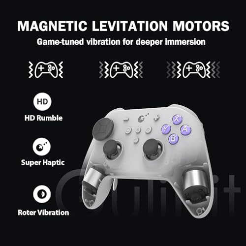 Image of GuliKit TT MAX Bluetooth Gaming Controller for PC /Switch 2 /Switch /Android /iOS, Ultra-Fast Gamepad with Adjustable TMR Joysticks, Hall & Micro Triggers, 4 Rear Paddles, Switch 1 /2 Wake-Up & Multi-functional Adapter