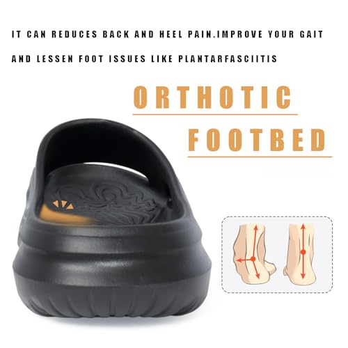 New Mens Sandals, Plantar Fasciitis Thick Cushion Orthotic Men Athletic Slides, EVA Lightweight Comfort Non-Slip Slippers, Soft Summer Beach Shoes4