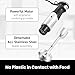 Elite Gourmet EHB1062 Variable Step-less Speed Immersion Hand Blender 500 Watts with Turbo, Stainless Steel Blades, Pressure Controlled Stick Mixer, Sauces, Soup, Smoothies, Baby Food, Stainless Steel