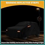 All-Weather Waterproof Car Cover - UV-Resistant Outdoor Full Exterior Protection for Fiat 500 2007-2022 190T-PU Black with Right Side Zipper Vehicle Supplies