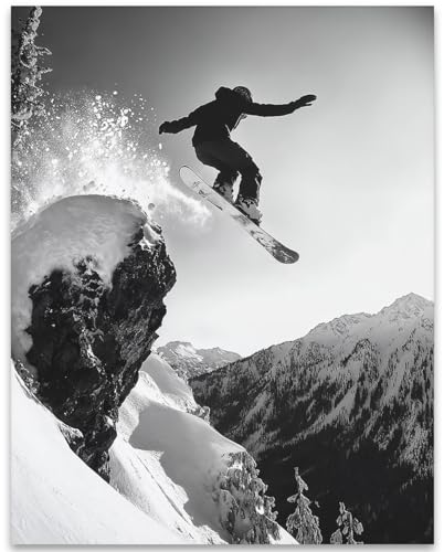 Epic Air Freestyle Snowboard Jump 11x14 Unframed Print – Black