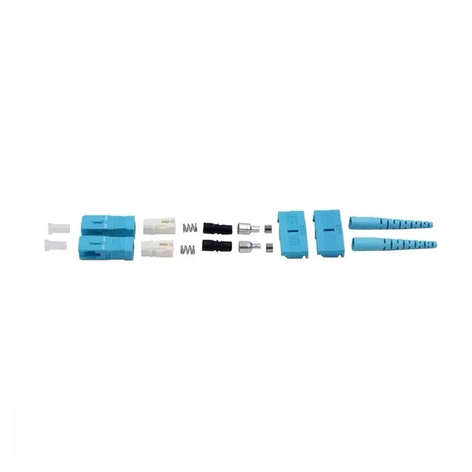 [200 pièces] Kit de connecteurs à Fibre Optique Duplex OM4 SC MM OM3 3,0 mm 2,0 mm Double cœur SM MM SC/A pièce FTTH Accessoires Virole en céramique(OM3 2.0 No Ferrule)